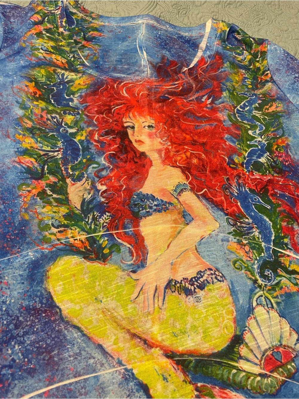 Leoma Lovegrove Mermaid Graphic 3/4 Sleeve Tunic - Picture 6 of 7
